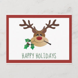 Postal Felices Fiestas Rina Recta Mistletoe Verde