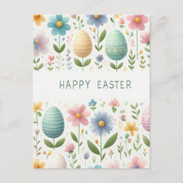 Postal Felices Flores de Pascua