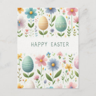 Postal Felices Flores de Pascua