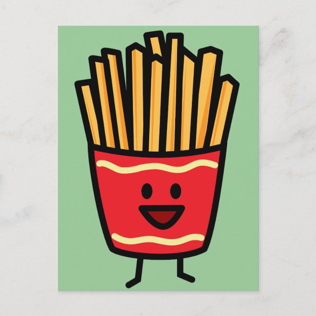 Postal Felices Fries Franceses (Anverso)