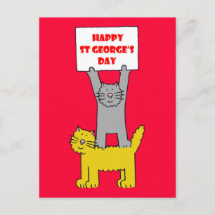 Postal Felices gatos Personalizados del Día de San Jorge