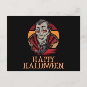 Postal Felices Halloween Gracioso Caracter Asombroso