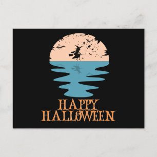 Postal Felices Halloween Gracioso Caracter Asombroso