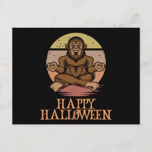 Postal Felices Halloween Gracioso Caracter Asombroso
