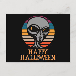 Postal Felices Halloween Gracioso Caracter Asombroso