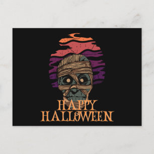 Postal Felices Halloween Gracioso Caracter Asombroso