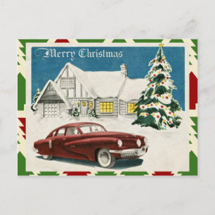 Postal Felices Navidad del vintage