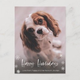 Postal Felices Navidades de Howlidays Dog Walker