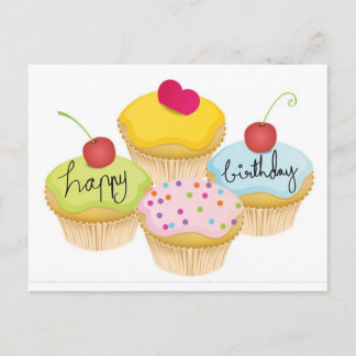 Postal Felices pasteles de cumpleaños