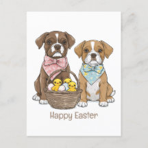 Felices perros del Boxer de Pascua