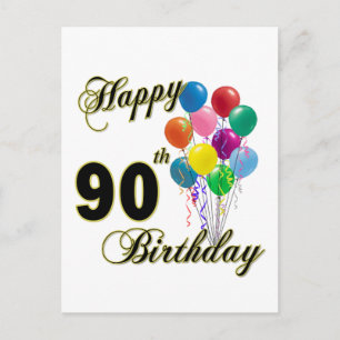 Postal Felices regalos de cumpleaños 90 y ropa de cumplea