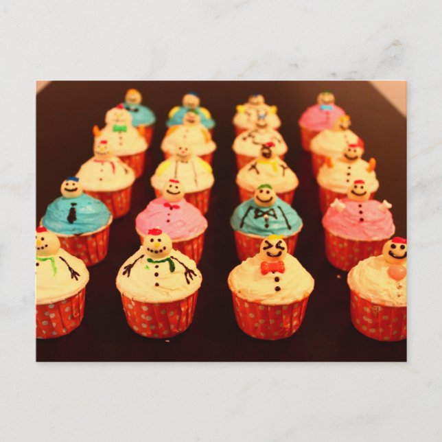 Postal Felices Snowmen (Anverso)