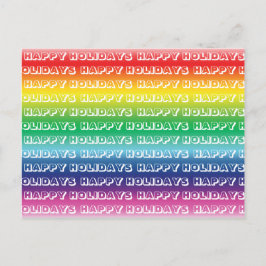 Postal Felices vacaciones colores arcoiris orgullo gay lg