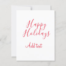 Felices vacaciones Navidades caligrafía roja simpl