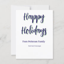 Felices vacaciones Navidades verdes azules y moder