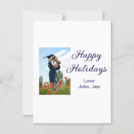 Postal Felices vacaciones padre hijo Navidades regalos fa