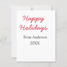 Felices vacaciones rojo amor negro nombre de famil