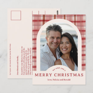 Postal FELICIDAD DE NAVIDAD PERSONALIZADO FOTO DE arca