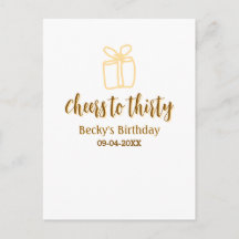 Felicidades a treinta regalo de cumpleaños pastel 