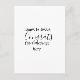 Postal Felicidades agregar nombre mensaje boda pareja rec