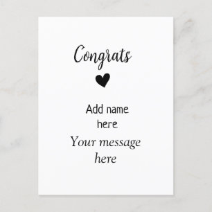 Postal Felicidades agregar nombre mensaje graduado planti