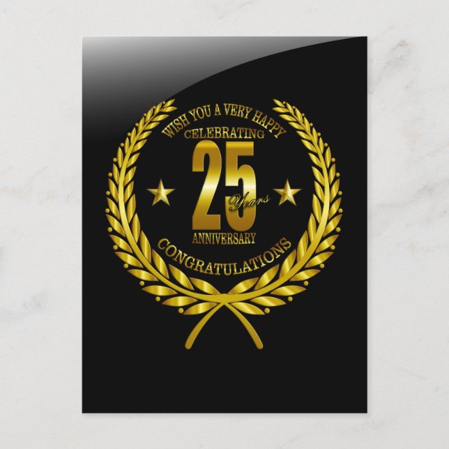 Postal Felicidades al 25 Aniversario (Anverso)