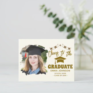 Postal Felicidades al graduado con foto personalizada nom