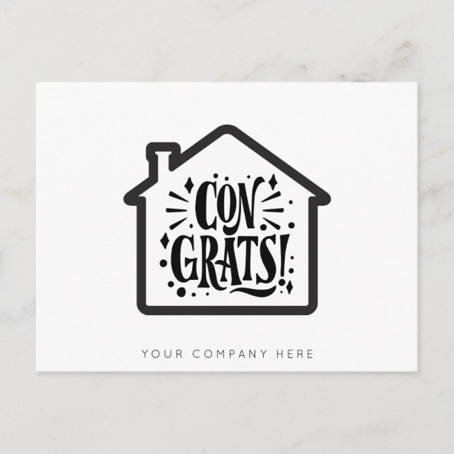 Postal Felicidades al Nuevo Propietario de Inmuebles (Anverso)
