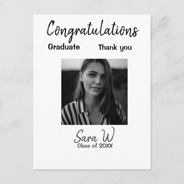 Postal Felicidades clase de añadir año nombre escuela sec (Anverso)