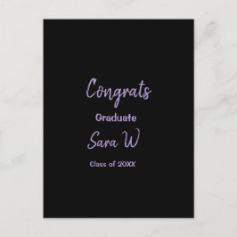 Postal Felicidades clase de nombre escuela año agregar