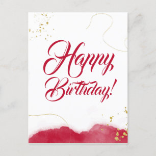 Postal Felicidades cumpleaños diseño moderno abstracto mi
