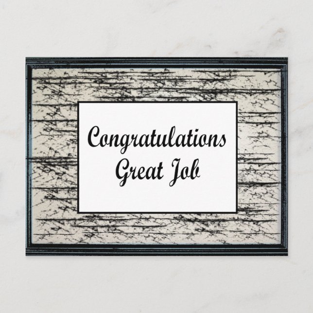 Postal Felicidades Excelente Trabajo (Anverso)