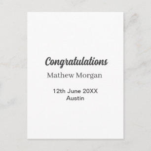 Postal Felicidades felicitaciones graduación nombre año c