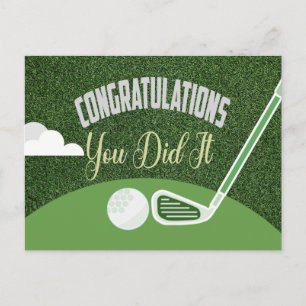 Postal Felicidades golfista lo lograste para golfista