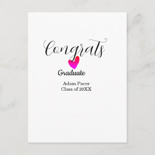 Postal Felicidades graduación nombre promoción de 20XX añ