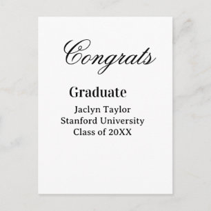 Postal Felicidades graduación nombre universidad nombre p