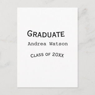 Postal Felicidades graduado nombre promoción de 20XX tipo
