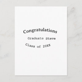 Postal Felicidades graduado nombre promoción de 20XX tipo