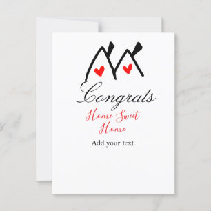 Postal Felicidades nuevo propietario inauguración de bien