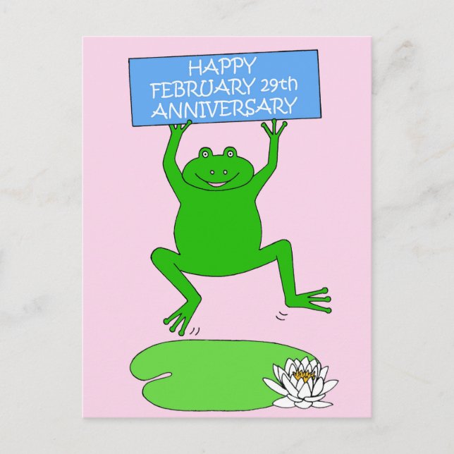 Postal Felicidades por el 29 de febrero (Anverso)