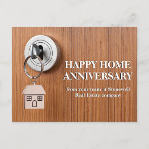 Postal Felicidades por el aniversario de la casa Llave de