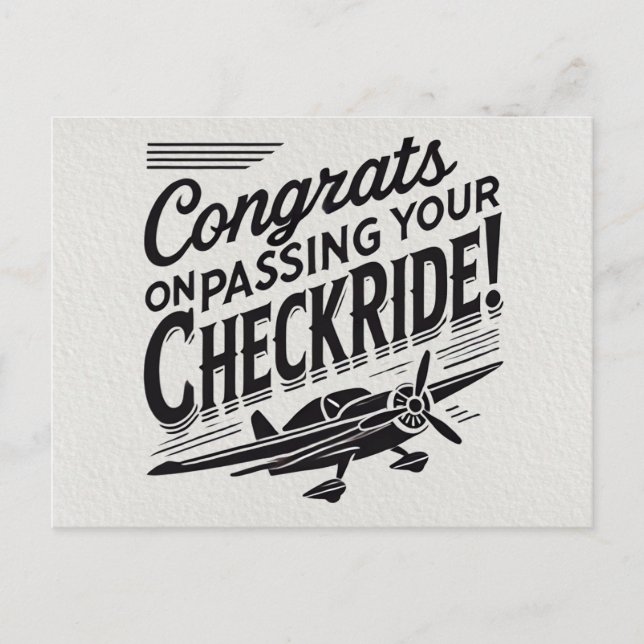 Postal ¡Felicidades por pasar tu chequera! (Anverso)