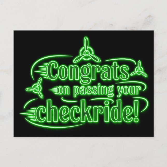Postal ¡Felicidades por pasar tu chequera! (Anverso)