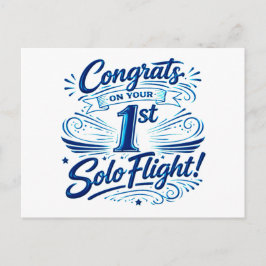 Postal Felicidades por tu 1er Vuelo Solo