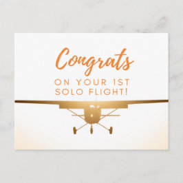 Postal Felicidades por tu primer vuelo individual