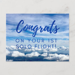 Postal Felicidades por tu primer vuelo individual