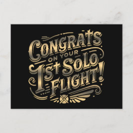 Postal Felicidades por tu primer vuelo solo