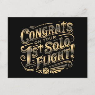 Postal Felicidades por tu primer vuelo solo