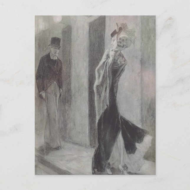 Postal Felicien Rops - Indulto humano (Anverso)