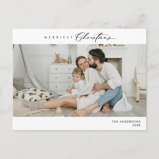 Postal Felicísima foto familiar de Navidad, Felicidad de  (Anverso)